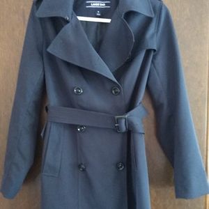 Land's End Women's Trench coat Navy Size 6
